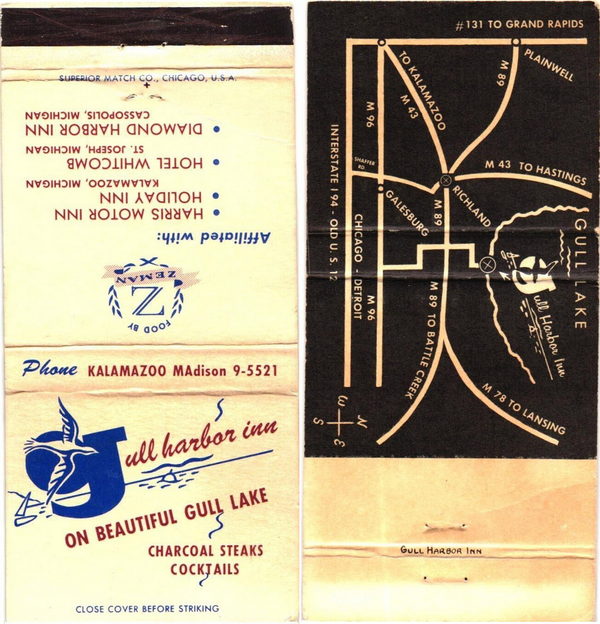 Gull Harbor Inn - Matchbook (newer photo)